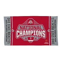WinCraft Ohio State Buckeyes College Football Playoff 2024 National Champions Locker Room 22" x 42" Double-Sided Towel