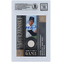 Carl Yastrzemski Boston Red Sox Autographed 2007 Upper Deck SP Legendary Cuts When It Was A Game Jersey Relic #WG-GY Beckett Fanatics Witnessed Authenticated 10 Card