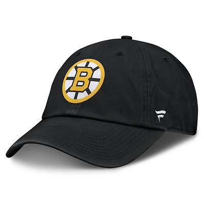 Men's Fanatics Black Boston Bruins Primary Logo Adjustable Hat
