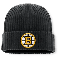 Men's Fanatics Black Boston Bruins Primary Logo Cuffed Knit Hat
