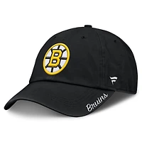 Women's Fanatics  Black Boston Bruins Core Logo Adjustable Hat