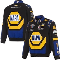 Men's JH Design Black/Royal Chase Elliott NAPA Full-Snap Twill Uniform Jacket