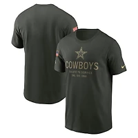 Men's Nike Forest Green Dallas Cowboys 2025 Salute to Service Sideline Primary Edge Dri-FIT T-Shirt