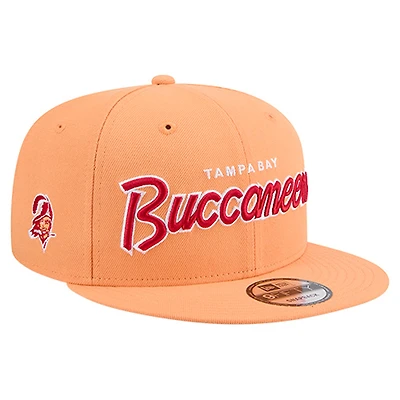 Youth New Era Orange Tampa Bay Buccaneers Main Script 9FIFTY Snapback Hat