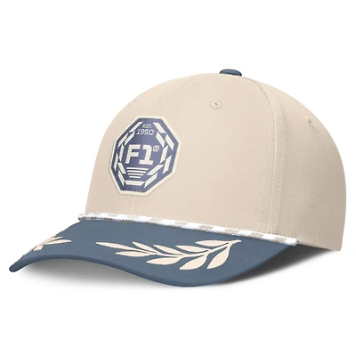 Men's Tan Formula 1 Merchandise Heritage Slick Snapback Hat