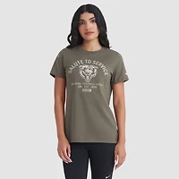 Women's Nike Olive Chicago Bears 2025 Salute to Service Sideline T-Shirt