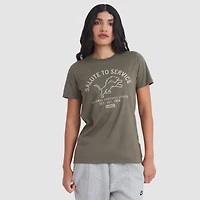Women's Nike Olive Detroit Lions 2025 Salute to Service Sideline T-Shirt