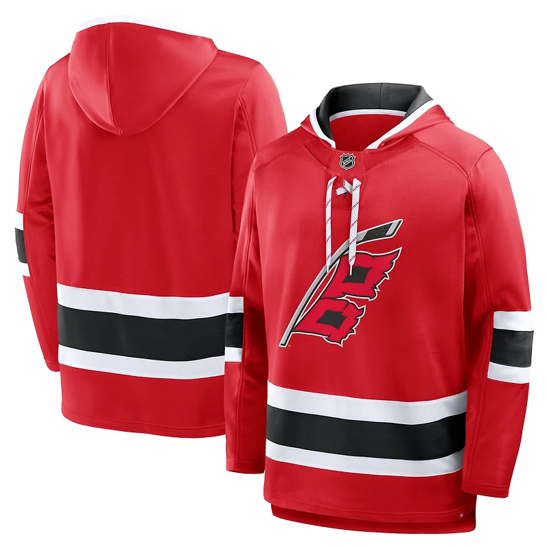 Men's Fanatics Red Carolina Hurricanes Prime Time Fleece Hoodie