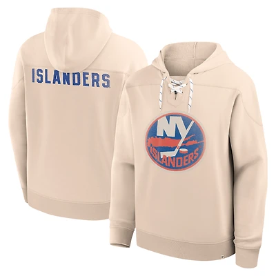 Men's Fanatics Cream New York Islanders Vintage Hoodie