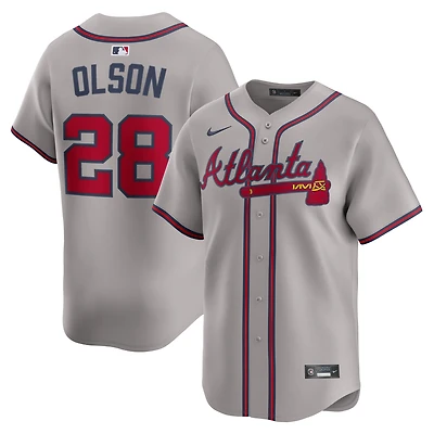 Men's Nike Matt Olson Gray Atlanta Braves Road Limited Player Jersey