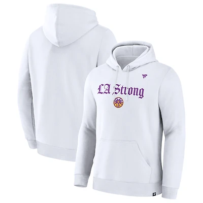 Unisex Fanatics  White Los Angeles Sparks LA Strong Premium Fleece Pullover Hoodie