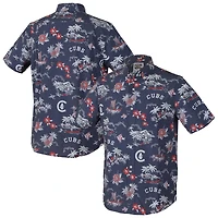 Men's Reyn Spooner Navy Chicago Cubs Kekai Button-Down Shirt