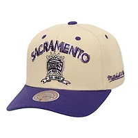 Men's Mitchell & Ness Cream/Purple Sacramento Kings NBA Champions Soul Legacy Defined Pro Crown Snapback Hat
