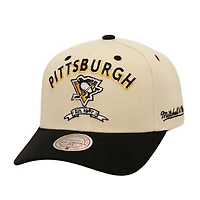 Men's Mitchell & Ness  Cream Pittsburgh Penguins Soul Legacy Defined Two-Tone Pro Crown Adjustable Hat