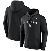 Unisex Fanatics  Black Los Angeles Dodgers LA Strong Fleece Pullover Hoodie