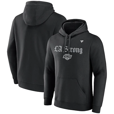 Unisex Fanatics  Black Los Angeles Kings LA Strong Fleece Pullover Hoodie