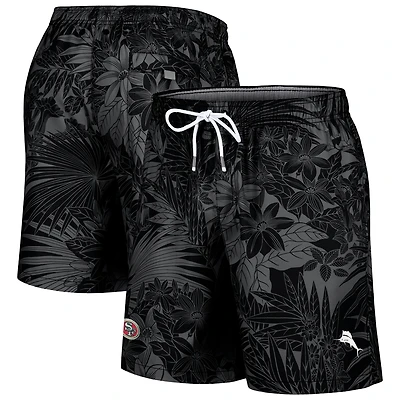 Men's Tommy Bahama Black San Francisco 49ers Naples Santiago Palm Shorts