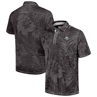 Men's Tommy Bahama  Black Miami Dolphins Sport Santiago Paradise Polo