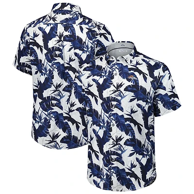 Men's Tommy Bahama Navy Denver Broncos Sunnyvale Blooms Camp Button-Up Shirt