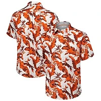 Men's Tommy Bahama Orange Cincinnati Bengals Sunnyvale Blooms Camp Button-Up Shirt