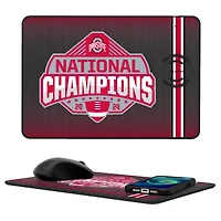Keyscaper Ohio State Buckeyes College Football Playoff 2024 National Champions Wireless Charger & Mouse Pad