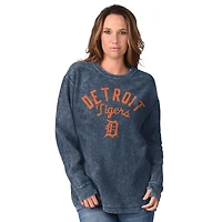 Women's G-III 4Her by Carl Banks Navy Detroit Tigers Comfy Cord Pullover Sweatshirt
