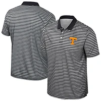 Men's Colosseum Black Tennessee Volunteers Striped Polo