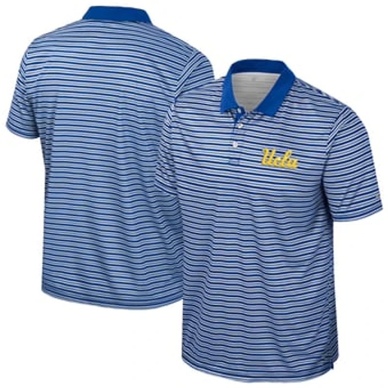 Men's Colosseum Blue UCLA Bruins Striped Polo