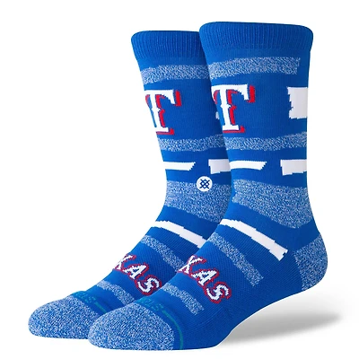 Unisex Stance  Texas Rangers Squeeze Tri-Blend Knit Crew Socks