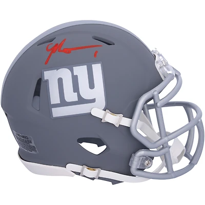 Malik Nabers New York Giants Autographed Riddell Slate Speed Mini Helmet