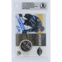 Leon Draisaitl Edmonton Oilers Autographed 2022-23 Upper Deck SP Game Used All-Star Game Puck Relic #ASP-LD Beckett Fanatics Witnessed Authenticated Card