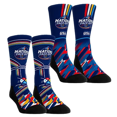 Youth Rock Em Socks USA 2025 NHL 4 Nations Face-Off Two-Pack Crew Socks Set