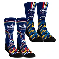Youth Rock Em Socks Sweden 2025 NHL 4 Nations Face-Off Two-Pack Crew Socks Set