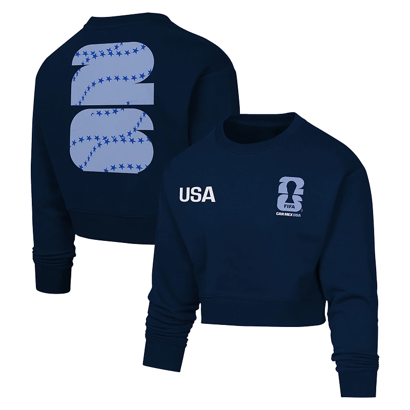 Women's Navy FIFA World Cup 2026 Cropped Sweatshirt