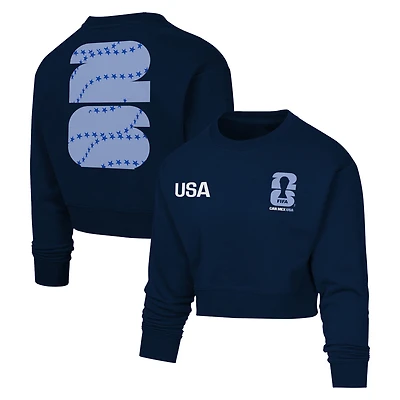 Women's Navy FIFA World Cup 2026 Cropped Sweatshirt