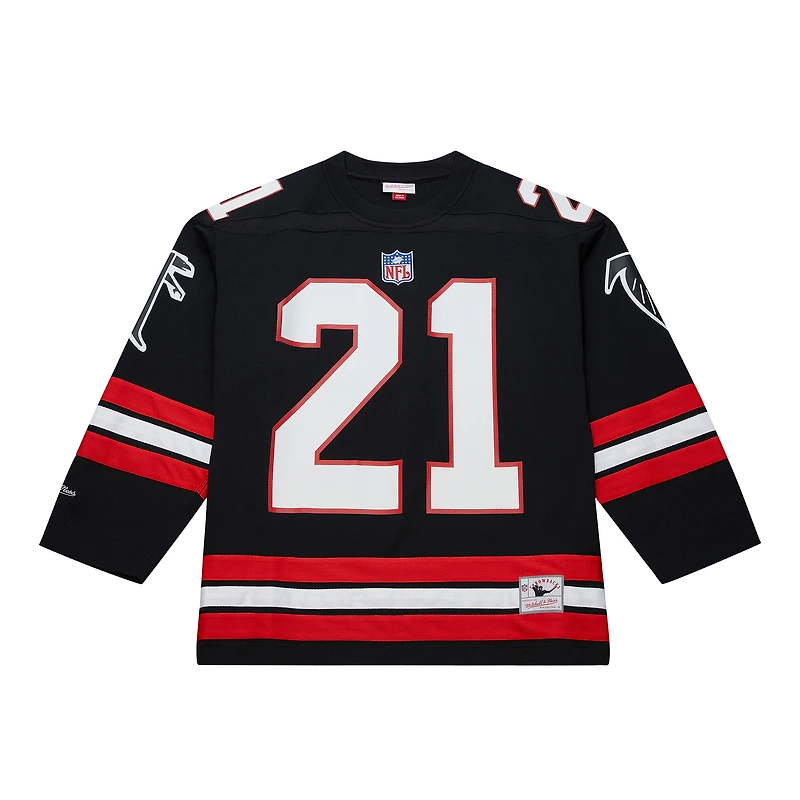 Men's Mitchell & Ness Deion Sanders Black Atlanta Falcons Maxxed Out Fashion Hockey Jersey