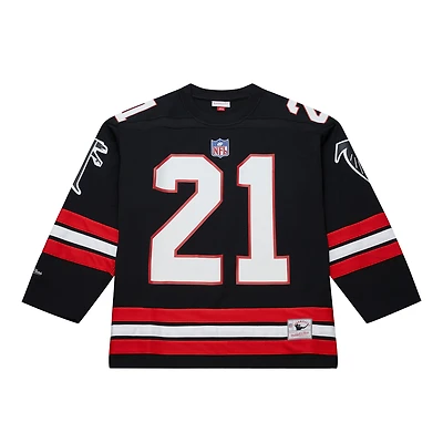 Men's Mitchell & Ness Deion Sanders Black Atlanta Falcons Maxxed Out Fashion Hockey Jersey