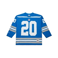Men's Mitchell & Ness Barry Sanders Blue Detroit Lions Maxxed Out Fashion Hockey Jersey