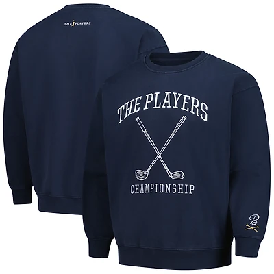 Men's Barstool Golf  Navy THE PLAYERS Heritage Garment Dyed Pullover Sweatshirt