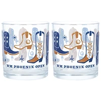 2025  WM Phoenix Open Blue Boots Rocks Glass 2-Pack Set