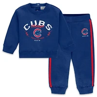 Newborn WEAR by Erin Andrews  Royal Chicago Cubs Fleece Crewneck and Pants Set