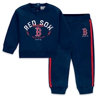 Newborn WEAR by Erin Andrews  Navy Boston Red Sox Fleece Crewneck and Pants Set