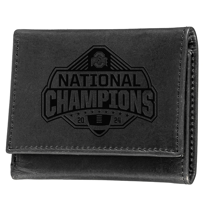 Ohio State Buckeyes College Football Playoff 2024 National Champions Leather Tri-Fold Wallet