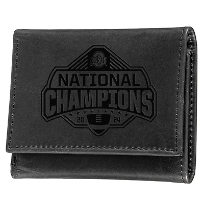 Ohio State Buckeyes College Football Playoff 2024 National Champions Leather Tri-Fold Wallet