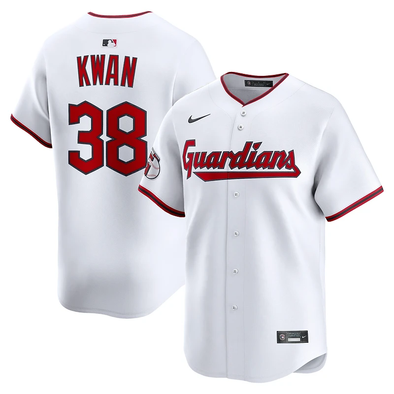 Men's Nike Steven Kwan White Cleveland Guardians Home Limited Player Jersey