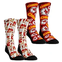 Youth Rock Em Socks Travis Kelce Kansas City Chiefs 2-Pack No Look Pass Crew Socks Set