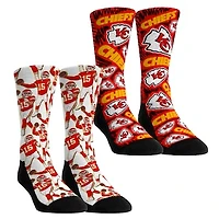 Youth Rock Em Socks Patrick Mahomes Kansas City Chiefs 2-Pack No Look Pass Crew Socks Set