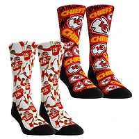 Youth Rock Em Socks Patrick Mahomes Kansas City Chiefs 2-Pack No Look Pass Crew Socks Set