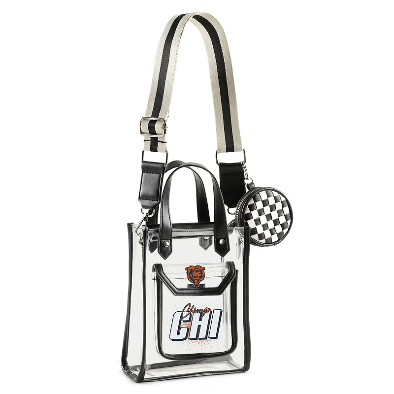 WEAR by Erin Andrews Chicago Bears Clear Stadium Crossbody Purse with Coin Pouch