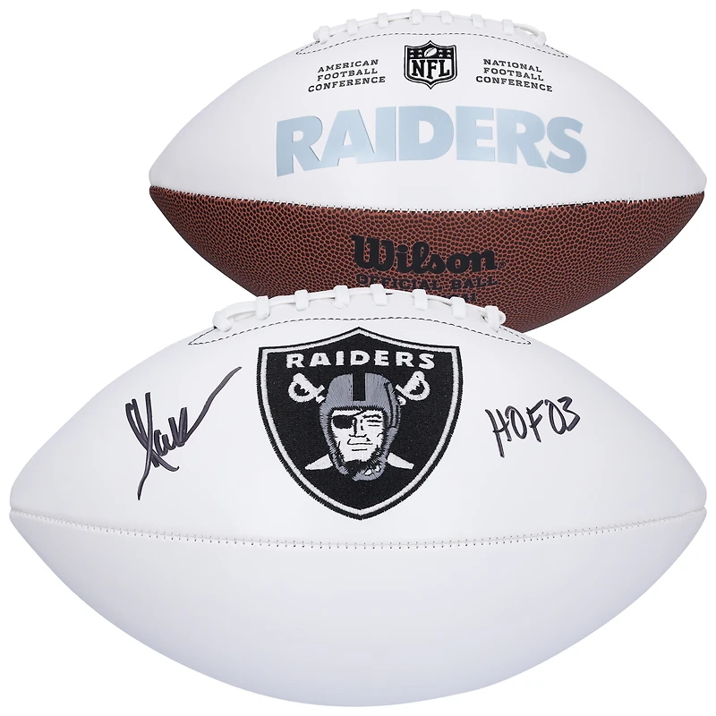Marcus Allen Oakland Raiders Autographed Wilson White Panel Football with "HOF 03" Inscription